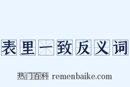 表里一致反义词是什么意思的图片